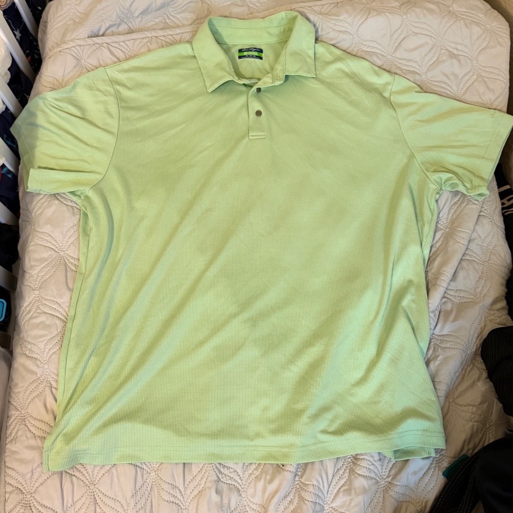 Ben Hogan Performance Men 3XL Polo Shirt Lime Green Golf Short Sleeve